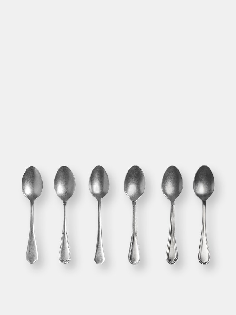 6 pcs Set Coffee Spoons Original Vintage - Stainless Steel