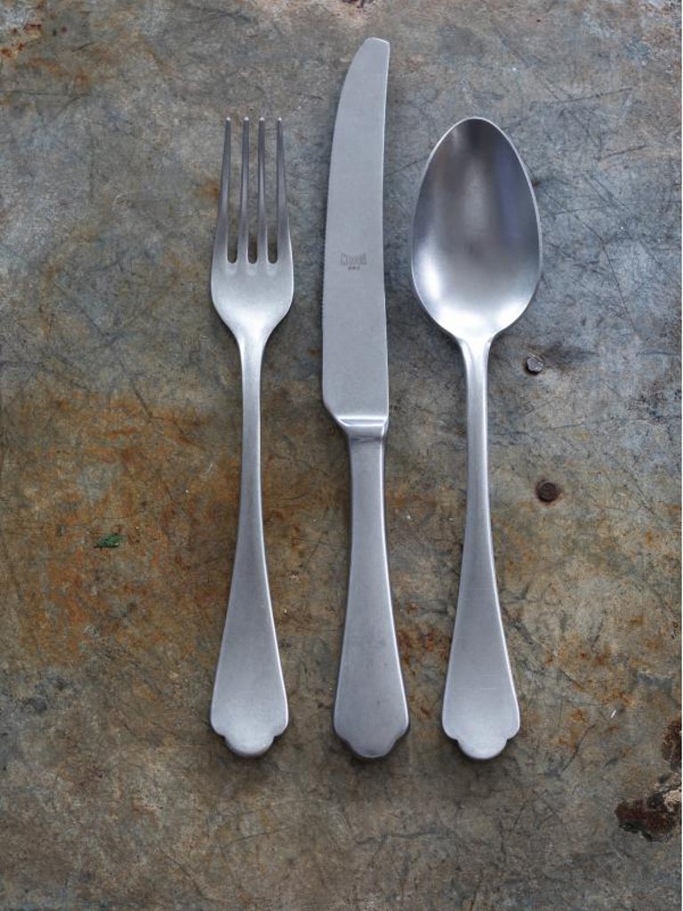 Salad Servers (Fork and Spoon) DOLCE VITA PEWTER