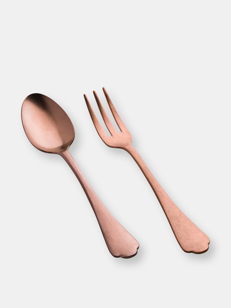 Serving Set (Fork and Spoon) DOLCE VITA PEWTER BRONZE