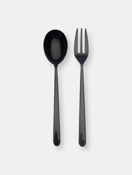 Serving Set (Fork and Spoon) Linea Oro Nero