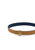 Reversible Signature Belt 25 mm - Camel & Blue | Golden Buckle