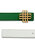 Reversible Signature Belt 25 mm - Green & White | Golden Buckle