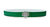 Reversible Signature Belt 25 mm - Green & White | Silver Buckle