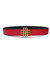 Reversible Signature Belt 25 mm - Red & Black | Golden Buckle