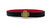 Reversible Signature Belt 25 mm - Red & Black | Golden Buckle