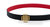 Reversible Signature Belt 25 mm - Red & Black | Golden Buckle - Red and Black