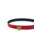 Reversible Signature Belt 25 mm - Red & Black | Golden Buckle