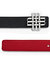 Reversible Signature Belt 25 mm - Red & Black | Silver Buckle