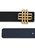 Reversible Signature Belt 32 mm - Black & Navy Blue | Golden Buckle