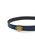 Reversible Signature Belt 32 mm - Black & Navy Blue | Golden Buckle