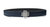 Reversible Signature Belt 32 mm - Black & Navy Blue  | Silver Buckle