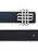 Reversible Signature Belt 32 mm - Black & Navy Blue  | Silver Buckle