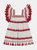 Serena Girl's Chacha Dress - White/Red
