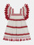 Serena Girl's Chacha Dress - White/Red