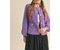Colorful Faux Shearling Jacket In Purple
