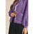 Colorful Faux Shearling Jacket In Purple