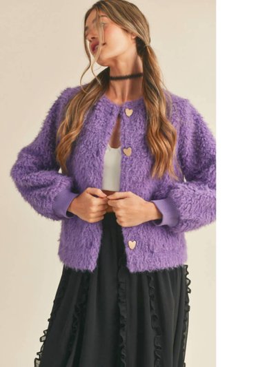 &merci Colorful Faux Shearling Jacket In Purple product