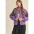 Colorful Faux Shearling Jacket In Purple - Purple