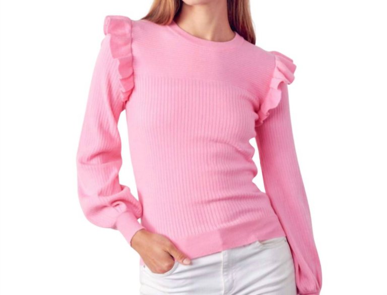 Cross My Mind Sweater - Cool Pink