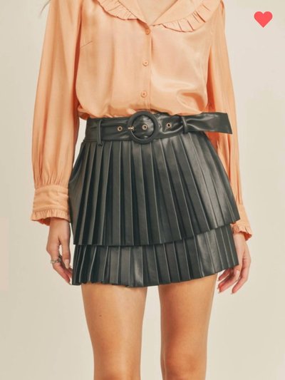 &merci Faux Leather Pleated Mini Skirt product