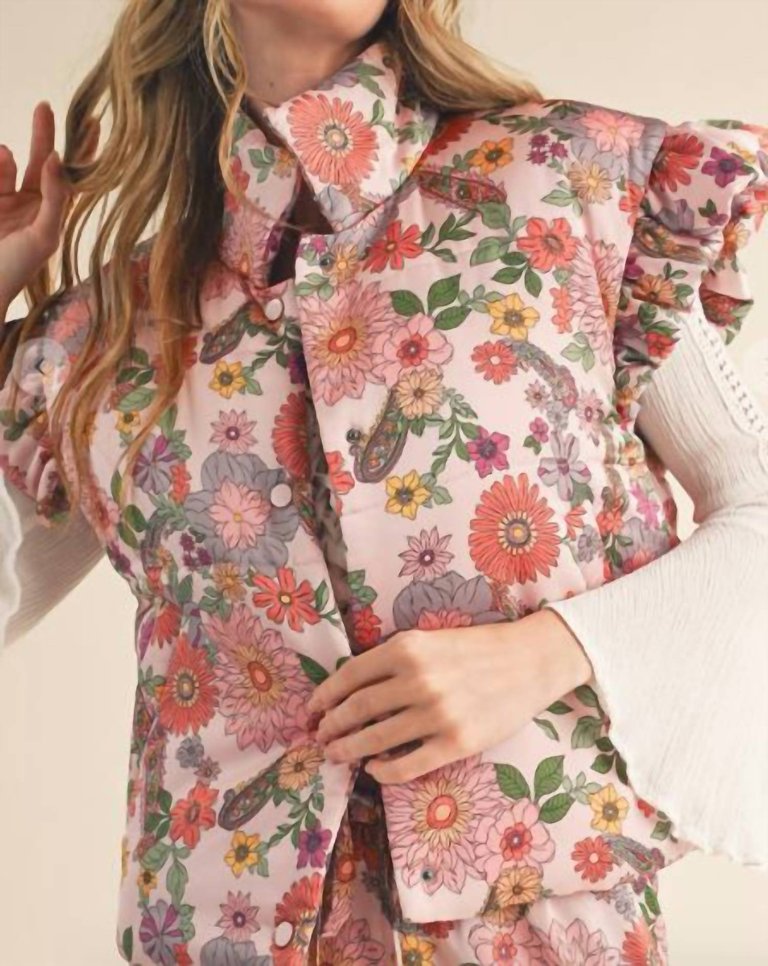 Jenni Floral Puffer Vest