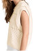 Mixed Cable Knit Sweater Vest In Cream