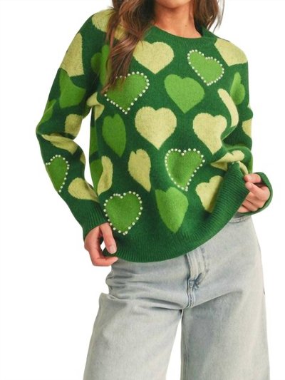 &merci Pearl Embellished Heart Sweater product