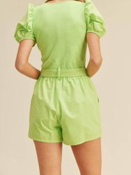 Puff Sleeve Romper