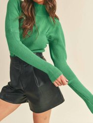 Ribbed Mock Neck Sweater