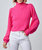 Ribbed Turtleneck Sweater - Hot Pink