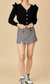 Shoulder Ruffle Cardigan In Black - Black