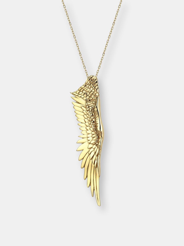 Angel Wing Choker Necklace - Yellow Gold