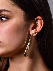 Snake Single Ear Earring With Forward Helix Ear Cuff