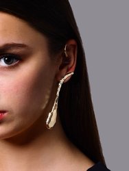 Snake Single Ear Earring With Forward Helix Ear Cuff