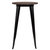 24" Round Metal Indoor Bar Height Table with Black Galvanized Steel Frame and Walnut Rustic Wood Top