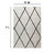 5' x 7' Ivory and Black Shag Style Diamond Trellis Area Rug