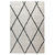 5' x 7' Ivory and Black Shag Style Diamond Trellis Area Rug