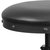Adrienne Barstool Contemporary Black Faux Leather Backless Stool with Swivel Seat Height Adjustment and Footrest