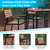 Alani Three Piece Faux Teak Patio Dining Set for Indoor and Outdoor Use - 30" Square Table and Two Club Chairs with Arms