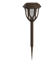 All-Weather Brown Tulip Design LED Solar Lights, Outdoor Solar Powered Lights for Pathway, Garden, & Yard - Set of 8