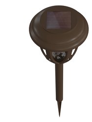 All-Weather Brown Tulip Design LED Solar Lights, Outdoor Solar Powered Lights for Pathway, Garden, & Yard - Set of 8
