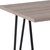 Alto Contemporary Square Driftwood Grain Finish End Table with Black Retro Hairpin Legs