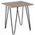 Alto Contemporary Square Driftwood Grain Finish End Table with Black Retro Hairpin Legs