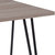 Alto Contemporary Square Driftwood Grain Finish End Table with Black Retro Hairpin Legs