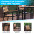 Aluminum Stacking Chairs with Faux Teak Slatted Back and Seat and Faux Teak Accented Arms - Set of Two