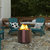 Aries 19.5" Portable Black Finished Steel Smokeless Wood Burning Outdoor Firepit With Waterproof Cover