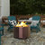 Aries 27" Portable Bronze Finished Steel Smokeless Wood Burning Outdoor Firepit With Waterproof Cover