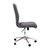 Artemis Mid-Back Armless Home Office Chair With Height Adjustable Swivel Seat And Five Star Chrome Base, Gray Faux Leather