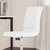 Artemis Mid-Back Armless Home Office Chair With Height Adjustable Swivel Seat And Five Star Chrome Base, White Faux Leather