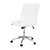 Artemis Mid-Back Armless Home Office Chair With Height Adjustable Swivel Seat And Five Star Chrome Base, White Faux Leather